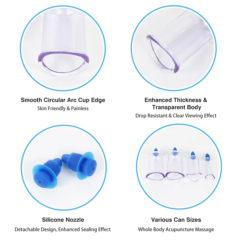 

13/24Pcs Massage Cans Vacuum Cupping Device Suction Cup Health Monitors Chinese Cupping Therapy Device Body Massage Cans