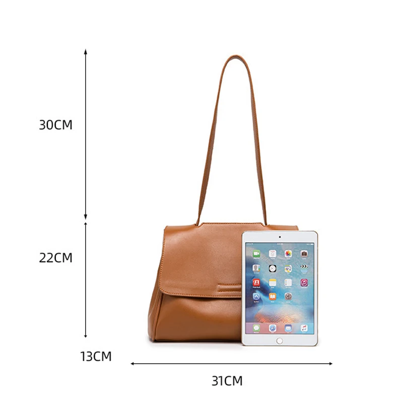 

Funmardi Elegant Solid Color Women Bags Luxury Brand Simple Casual PU Leather Shoulder Bags High Quality Crossbody Bags WLHB2227