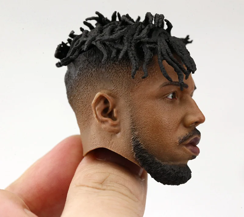 1/6 масштаб Wakanda Erik Killmonger голова леопардовой Пантеры резьба модели игрушек