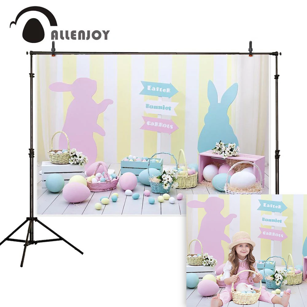 Allenjoy фон для фотосъемки пасхальное яйцо Кролик Весенний детский душ Фотофон