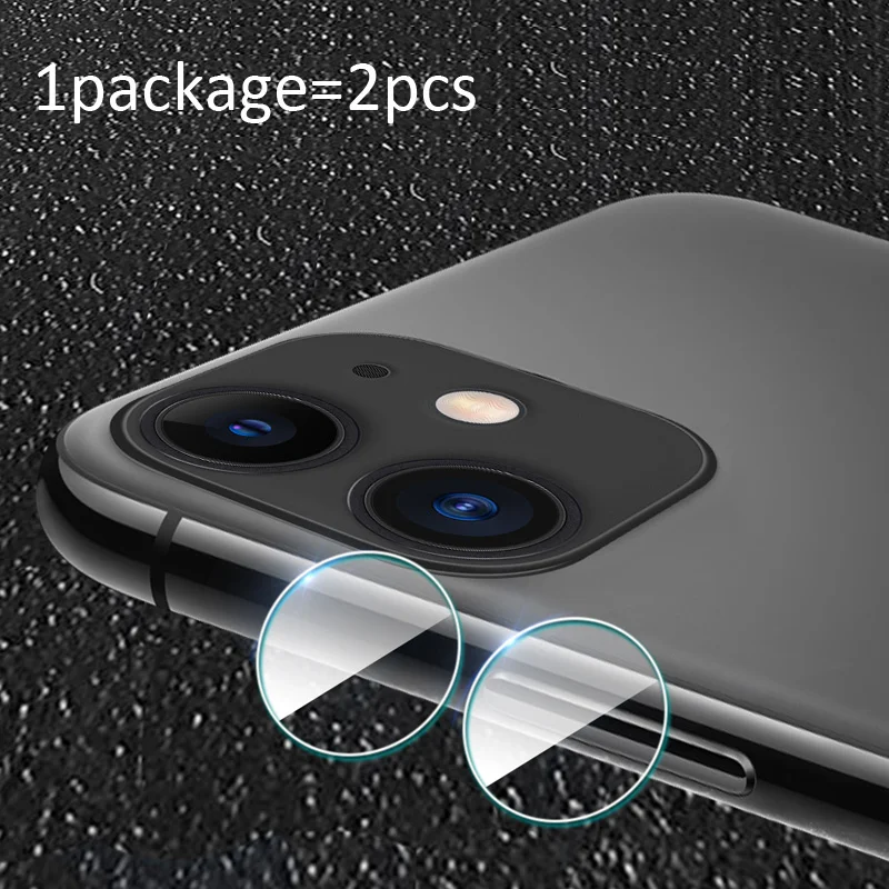 Lens Tempered glass Рамка для камеры объектив прозрачное закаленное стекло для iPhone 11 Pro Max задняя пленка для камеры на мобильном телефоне 9H защитная - Цвет: Lens Tempered glass