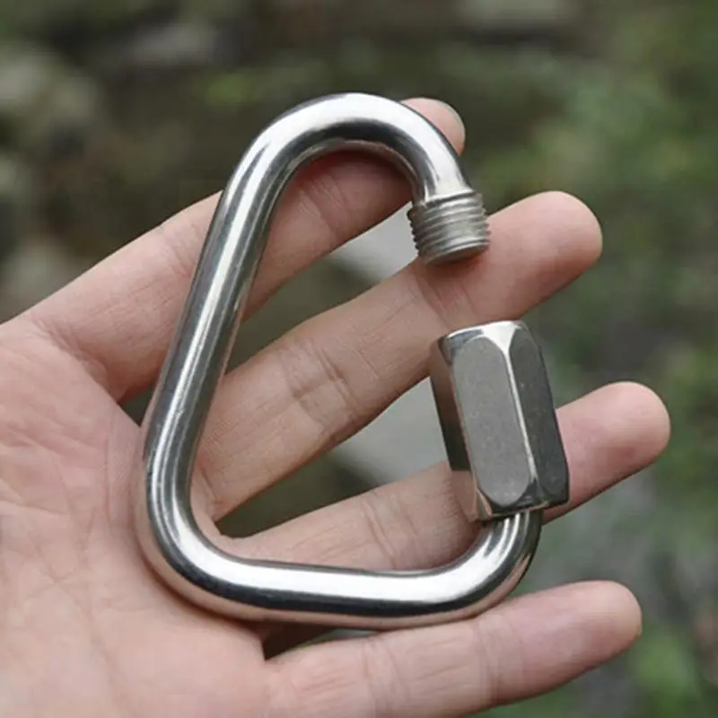 

1pcs Carabiner Steel Keychain Snap Clip Hook New Buckle Arrival Screw Lock Z4s4