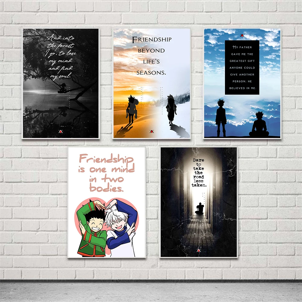 Настенная картина из аниме серии Hunter X Hunter, постеры и принты на холсте, украшение для спальни, Современный домашний декор в скандинавском стиле