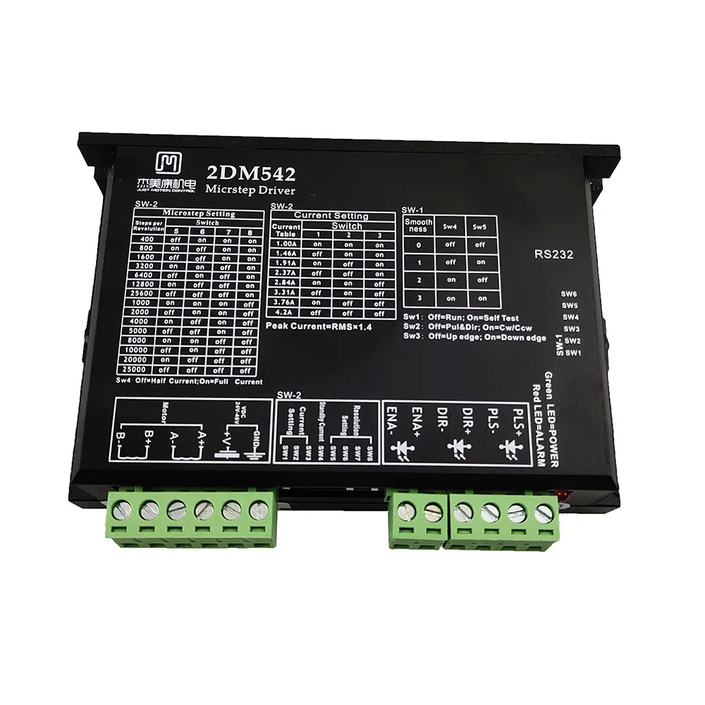 2DM542-N двухфазный Драйвер шагового двигателя 42/57 контроллер DC24V-48V 17/23 JMC Подлинная |