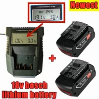 18v 6 0a rechargeable li ion battery for bosch 18v power tool backup 6000mah portable replacement bat609 bat609 lcd 3a charger