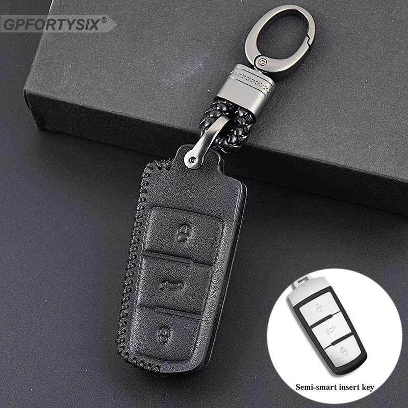 Кожаный чехол для автомобильного ключа ключей Volkswagen VW Polo Golf Passat Touareg тигуан Жук Bora
