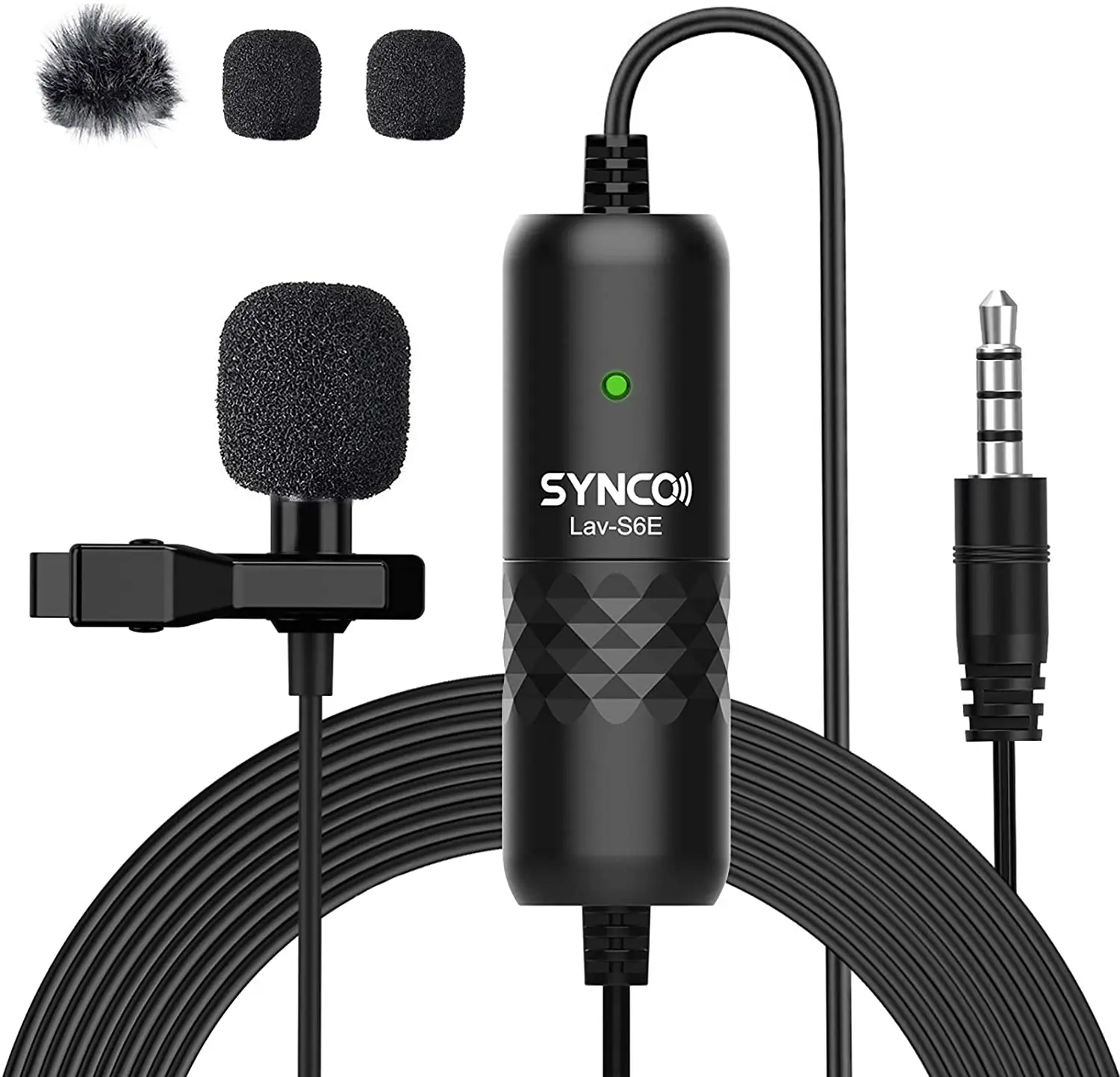 

Всенаправленный конденсаторный микрофон SYNCO Lav S6E, кабель 6 м, камера для смартфона, для трансляции, интервью, записи на YouTube