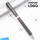 Индивидуальный Логотип текст класса люкс Бизнес пишущий знак ручка высокого качества металлические ручки для подарков, гелевые ручки, офисные школьные Канцтовары, шариковая ручка ручки
