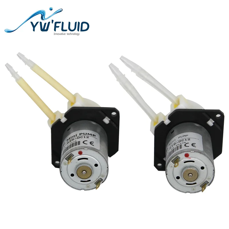 YWfluid хорошее качество миниатюрный перистальтический насос с двигателем 12 В/24 В