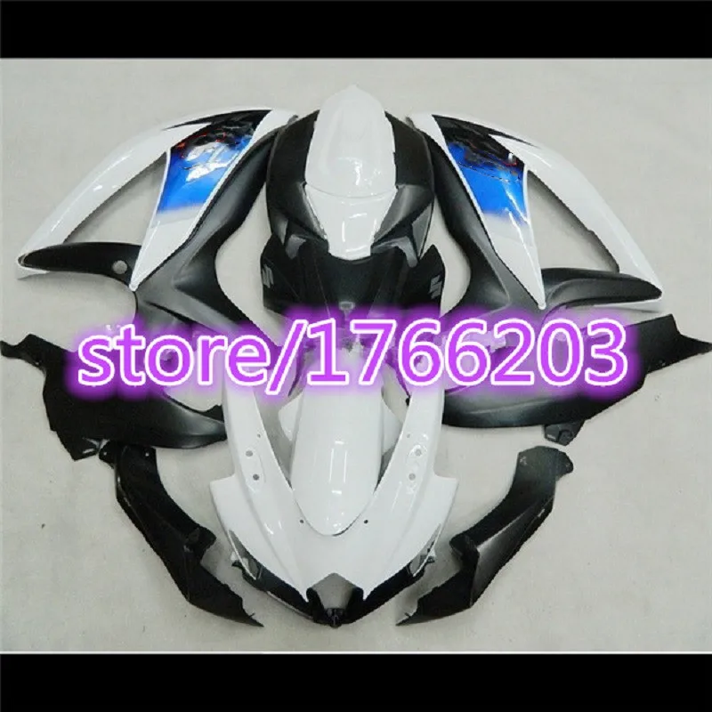 

Новый популярный комплект обтекателей для мотоцикла suzuki инъекция gsxr 600 750 08-10 белые черные Обтекатели gsxr600 2008-2010