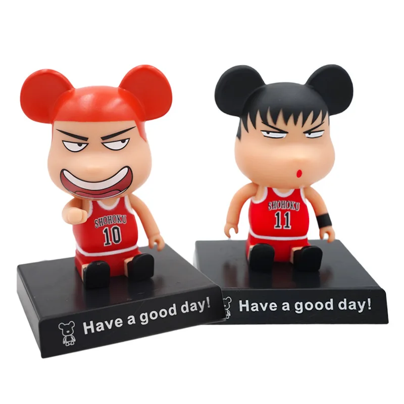 

Anime DUNK Kaede Rukawa Shake Head Doll Car Decoration Ornaments Cute Car Accessories Building Block Doll Model Auto Toys