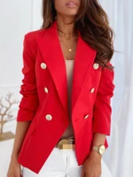 plus size blazer women coat short white blazer female 2021 autumn office black ladies blazer long sleeve red woman elegant coats