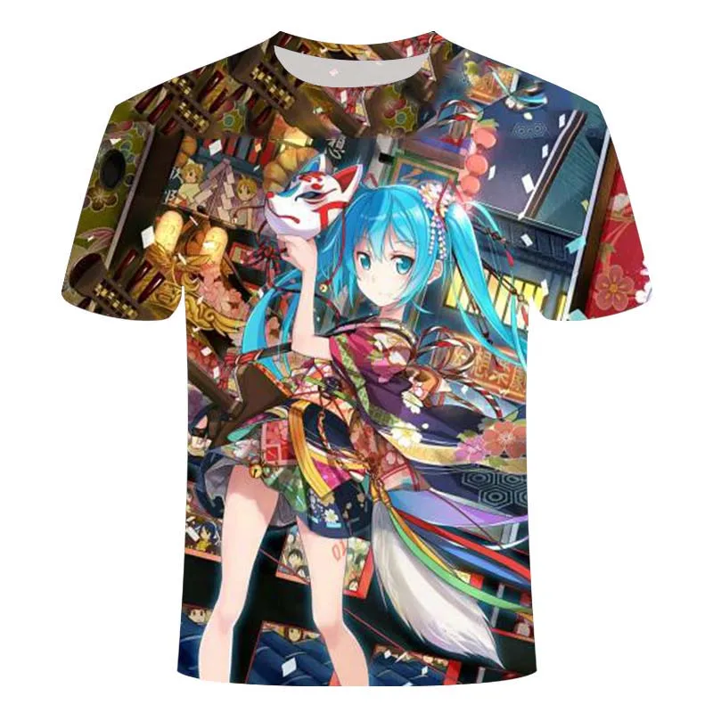 Мужская и женская футболка с коротким рукавом Повседневная круглым вырезом 3d