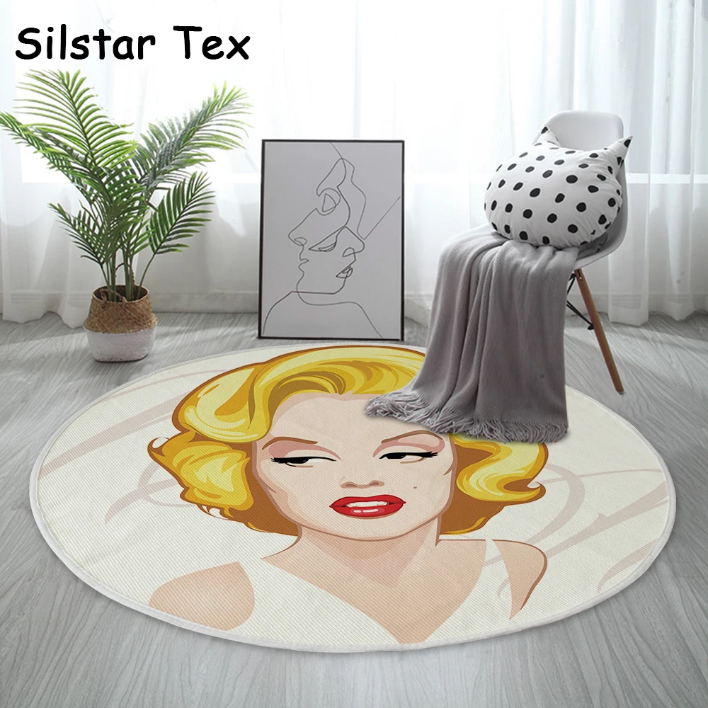 Silstar Tex Monroe хлопковый круглый коврик для йоги диаметр 90 см Модный узор ковер