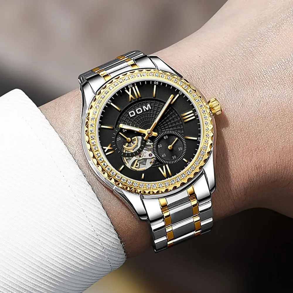 

DOM Automatic mechanical watch men's watch waterproof couple watch women's watch stainless steel business sport luminous