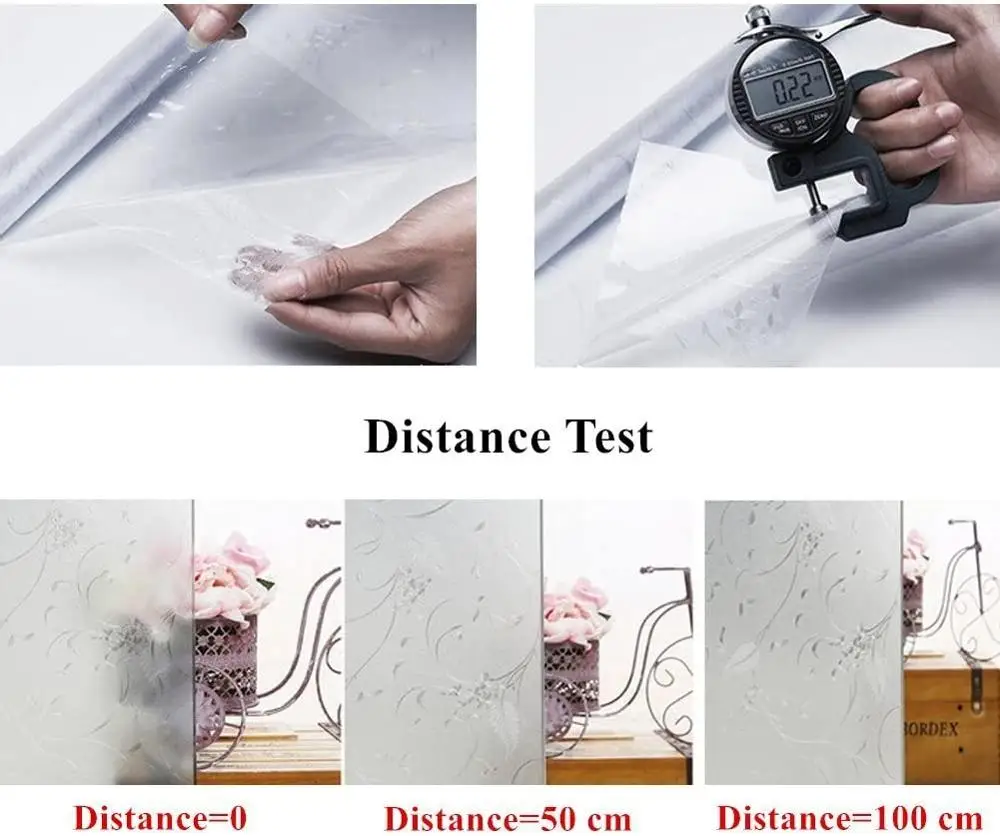 

LUCKYYJ Privacy Window Film Stain Glass Film Window Cling Static Decorative Window Covering Frosted Self-adhesive Window Sticker