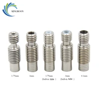5pcs stainless steel v6 throat bowden for 1 75 mm 3mm filament 3d printers parts tube thread bore 4 1mm full metal throat