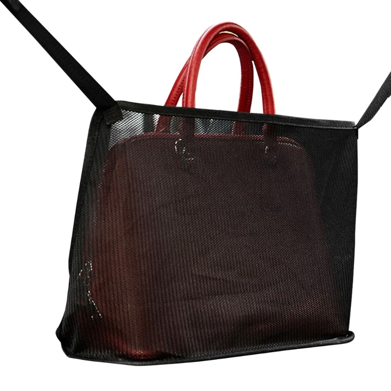 

Car Net Pocket Handbag Holder Seat Back Organizer Mesh Large Capacity Bag