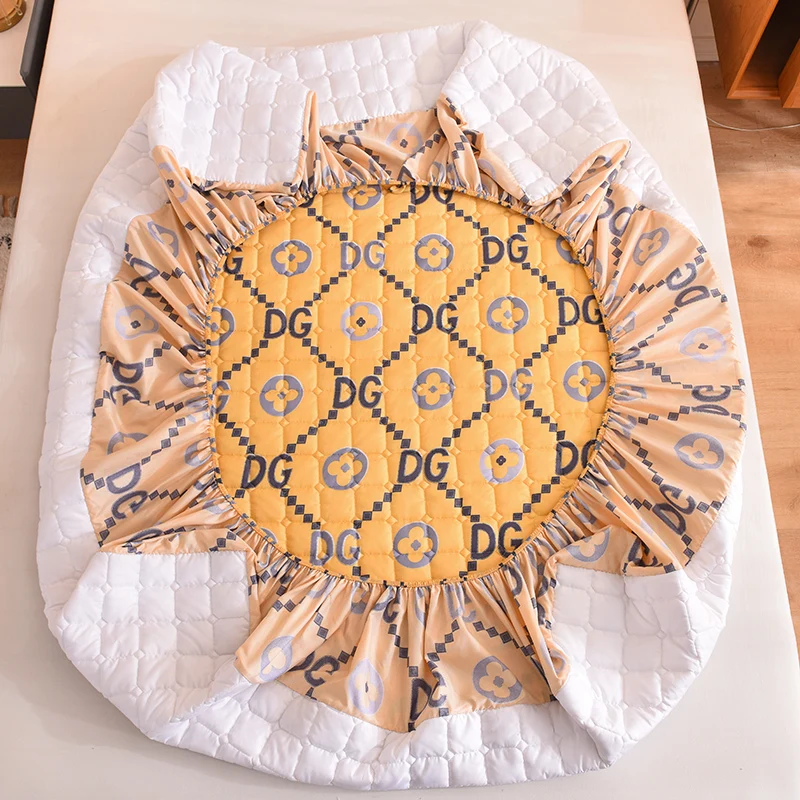 1 шт. хлопковая простыня на зажиме для односпальной кровати плотный стеганый