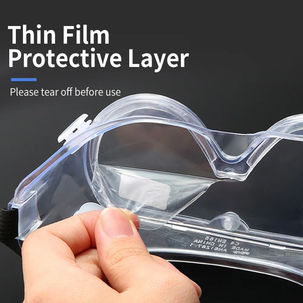 

Transparent Ski Dust-proof Anti-fog Goggles Wind Sand Droplets can Wear Myopia Glasses Fully Enclosed Protective Goggles