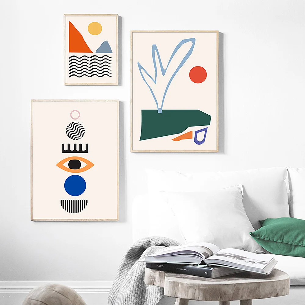 Скандинавские минималистичные геометрические постеры и принты абстрактная
