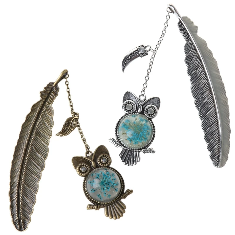 Светящаяся Ночная Сова наклейка закладка для чтения перо книга канцелярские