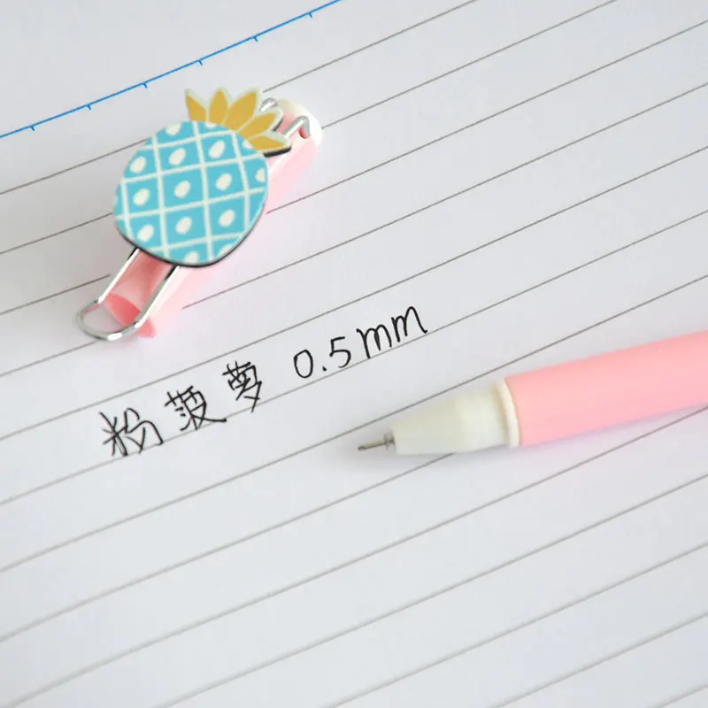 2 шт. 0 5 мм милые ананасовые гелевые кавайные ручки для студентов канцелярские