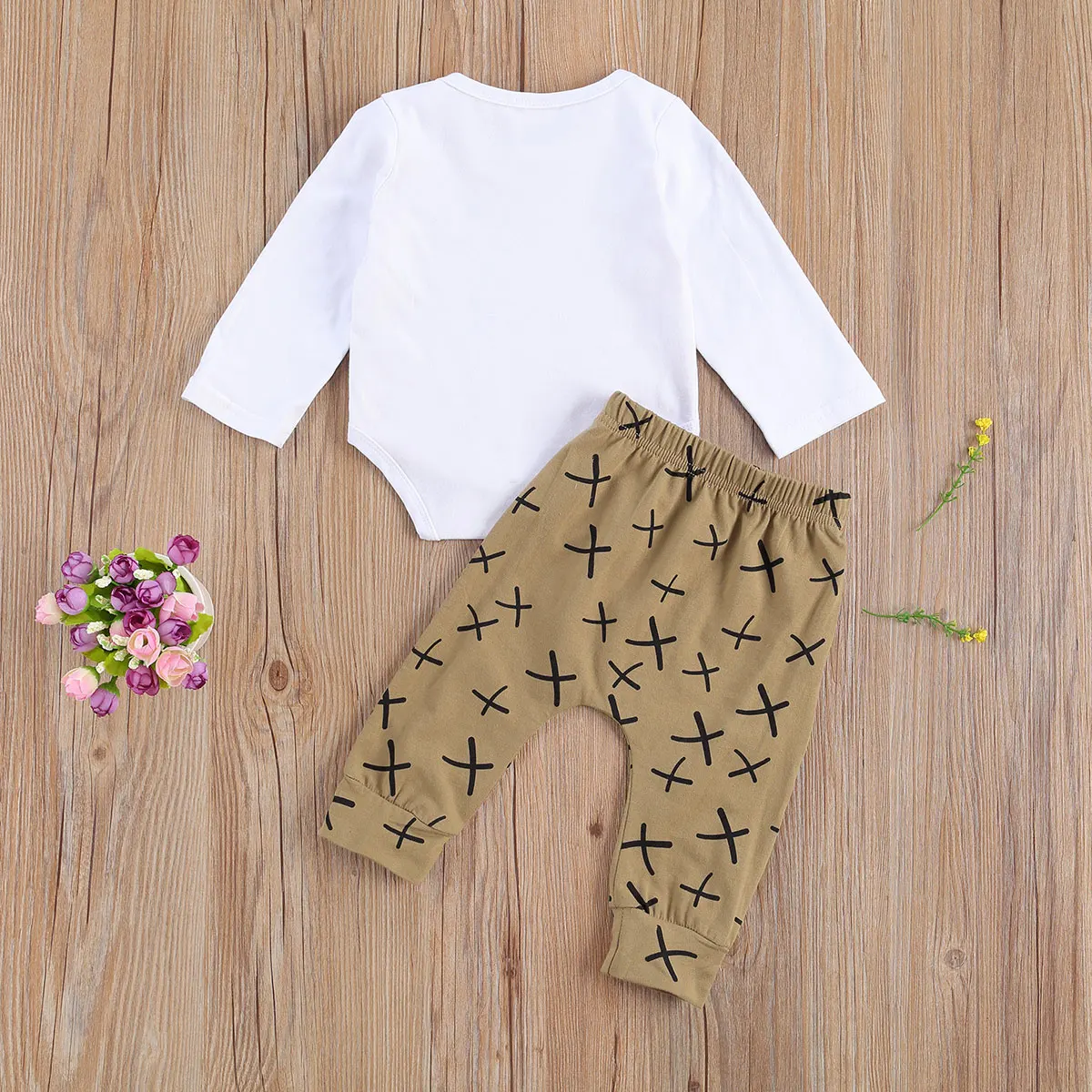 

Pudcoco 2020 Autumn 0-18M Newborn Baby Girls Boys 2Pcs Set WILD ONE Letter Print Fox Long Sleeve Bodysuit+Back Fox Print Pants