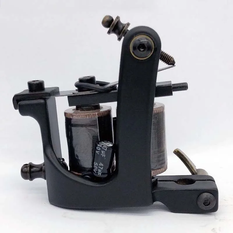 

New Precise Cast-iron Tattoo Machine 10 Warp Coils Tattoo Guns Machine For Liner Shader Handmade Tattoo Machine YM-1236