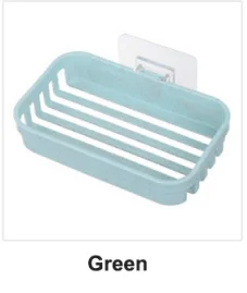 F Green Мыльница, держатель для душа, мыльница для хранения, тарелка, мыльница, без дрели, прозрачный чехол для мыла, контейнер для уборки, органайзеры - Цвет: F Green