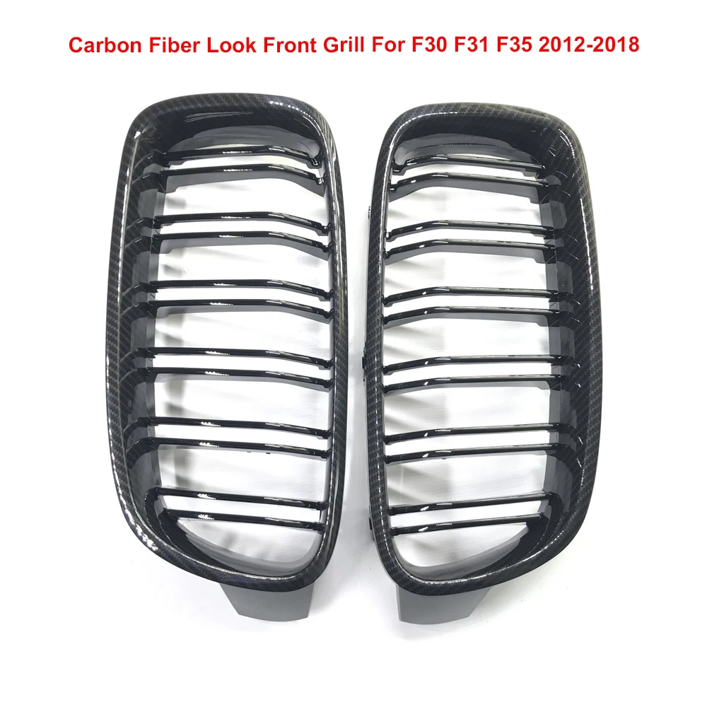 Передняя решетка из АБС углеволокна автомобильный гоночный гриль двойная для BMW