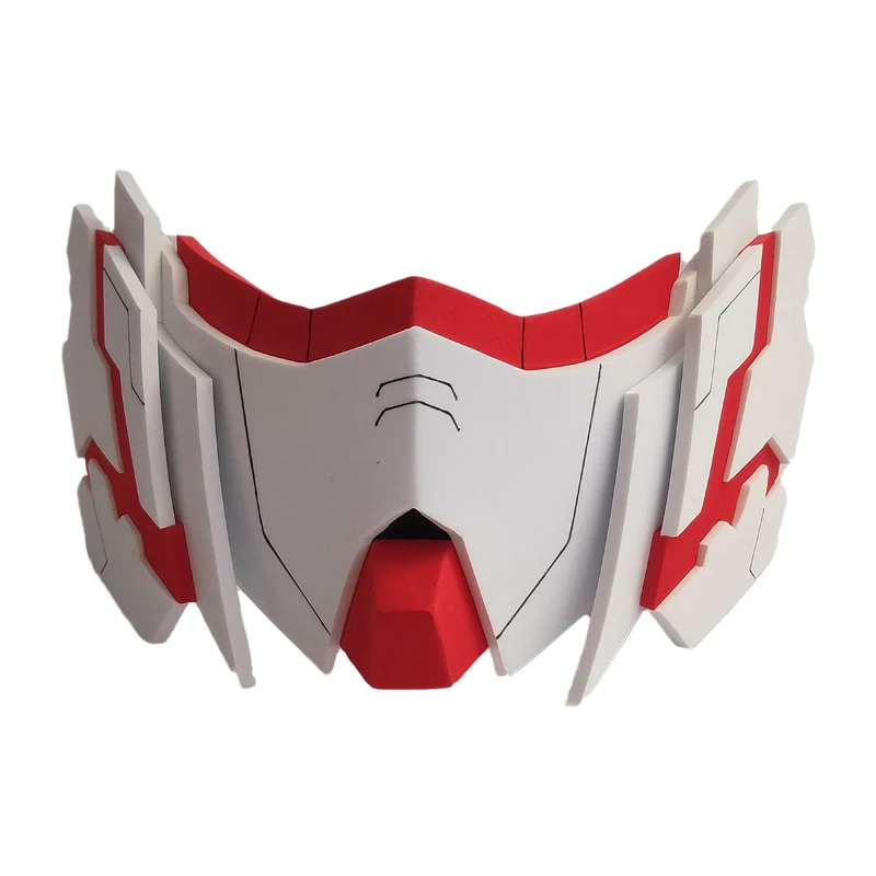 Drop Ship Adult RX-0 Unicorn Gundam Mask Handmade Half Face Mask Halloween Anime Cosplay Costume Carnival Theme Party Props