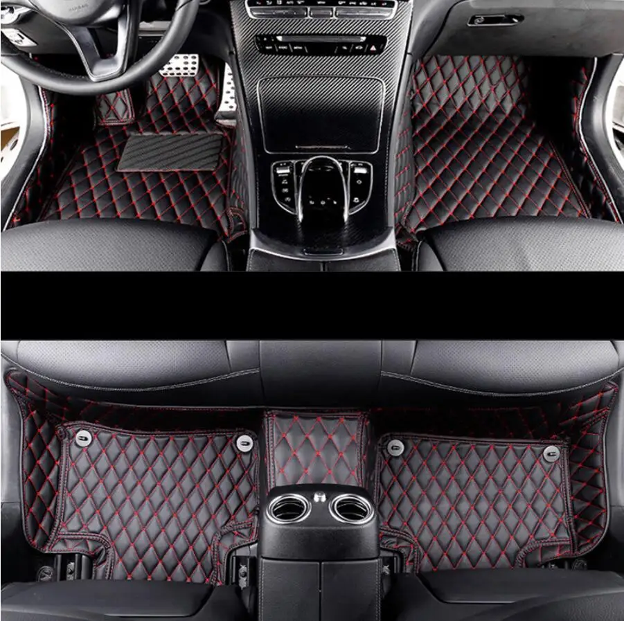 

for seat Ibiza Mk4 leather car floor mat 2008 2017 2016 2015 2014 2013 2012 2011 2010 2009 rug carpet accessories