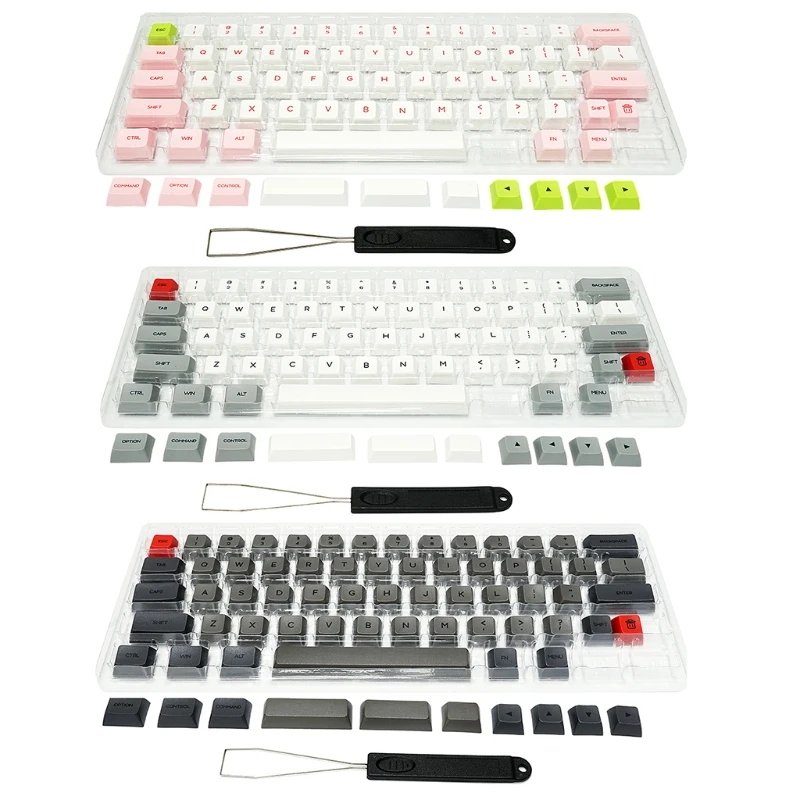 

64 Keys Keyset Double Color PBT Thick Keycap for GK64 Mechanical Gaming Keyboard P9YA