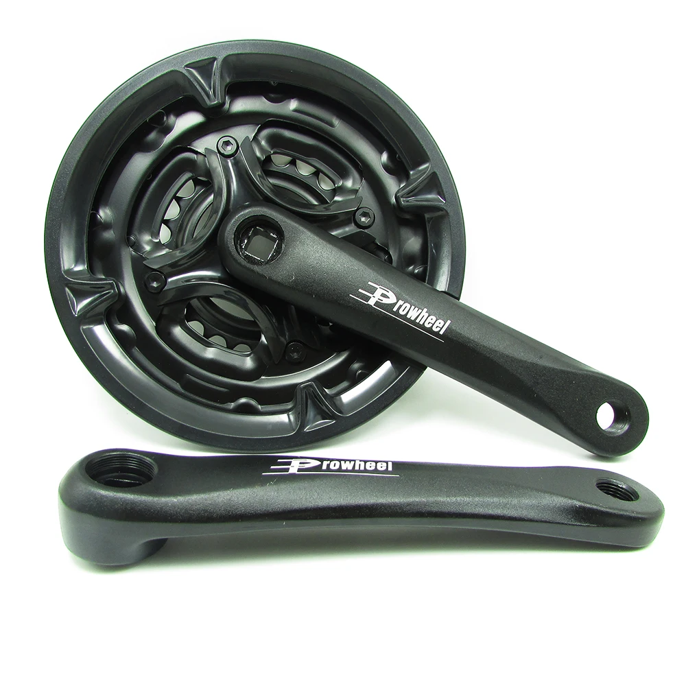 PROWHEEL 7/8/9 Скорость MTB велосипед диаметра окружности болтов(24/34/42 T 170 мм MTB велосипедные рукоятки комплект нижнего белья с открытой зубчатая пластина велосипедная Звездочка