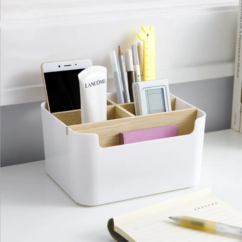 Столешница пластиковая коробка для хранения с деревянной перегородкой