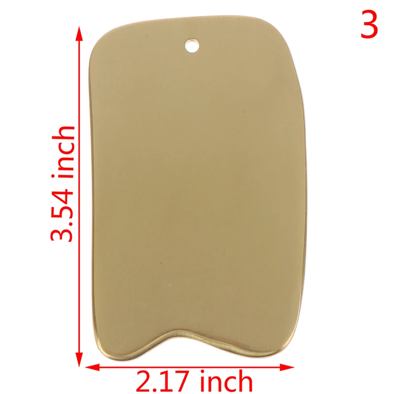 Copper Guasha Scraping Massage Scraper Face Massager Acupuncture Gua Sha Board Acupoint Facial Body Acupuncture Pressure Therapy