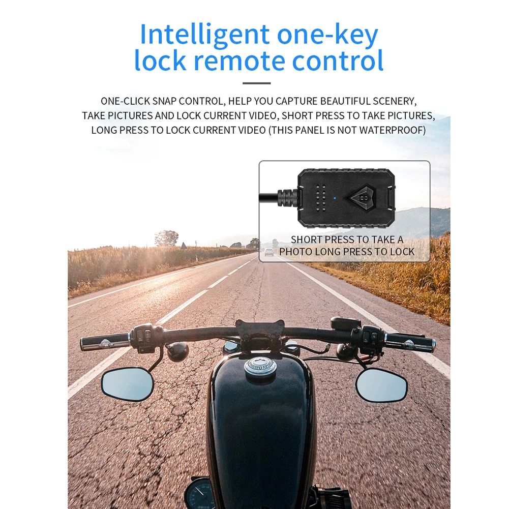 

USB Wide Angle Driving Recorder Universal Video ABS Dual Lens IPS Screen Motorcycle DVR Waterproof Easy Install Dash Cam