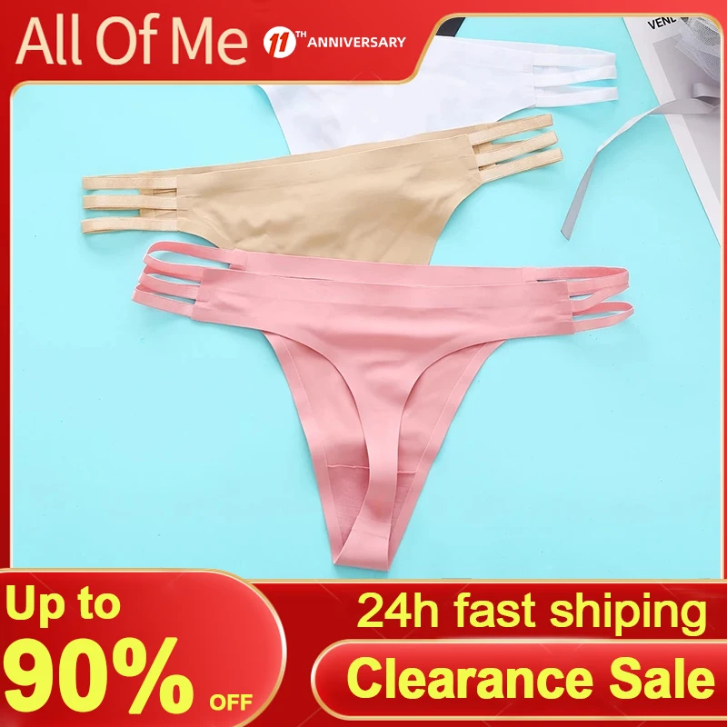 

Трусы-стринги женские бесшовные, пикантное нижнее белье, однотонные, с вырезами, для девушек