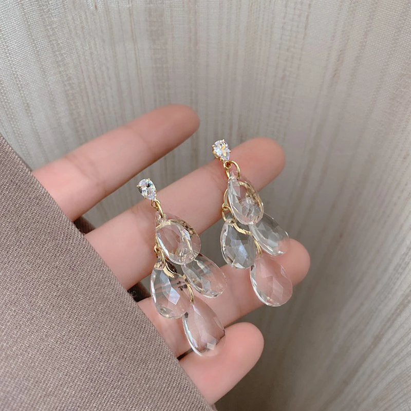 

Simple And Fashionable Tassel Earrings Korea Retro Ins Earrings Flowers New Mori Series High-End Acrylic Material Jewelry Gifts