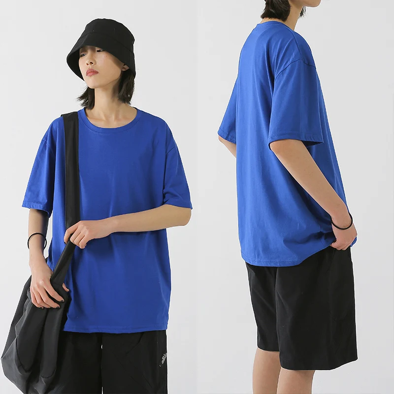 2020 Летняя мужская Однотонная футболка с рукавом семь частей модная круглым