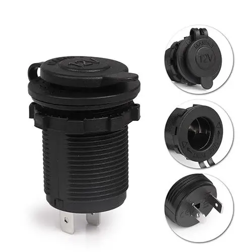 

12V Waterproof Dustproof Car Boat Motorcycle Lighter Socket Power Plug Outlet