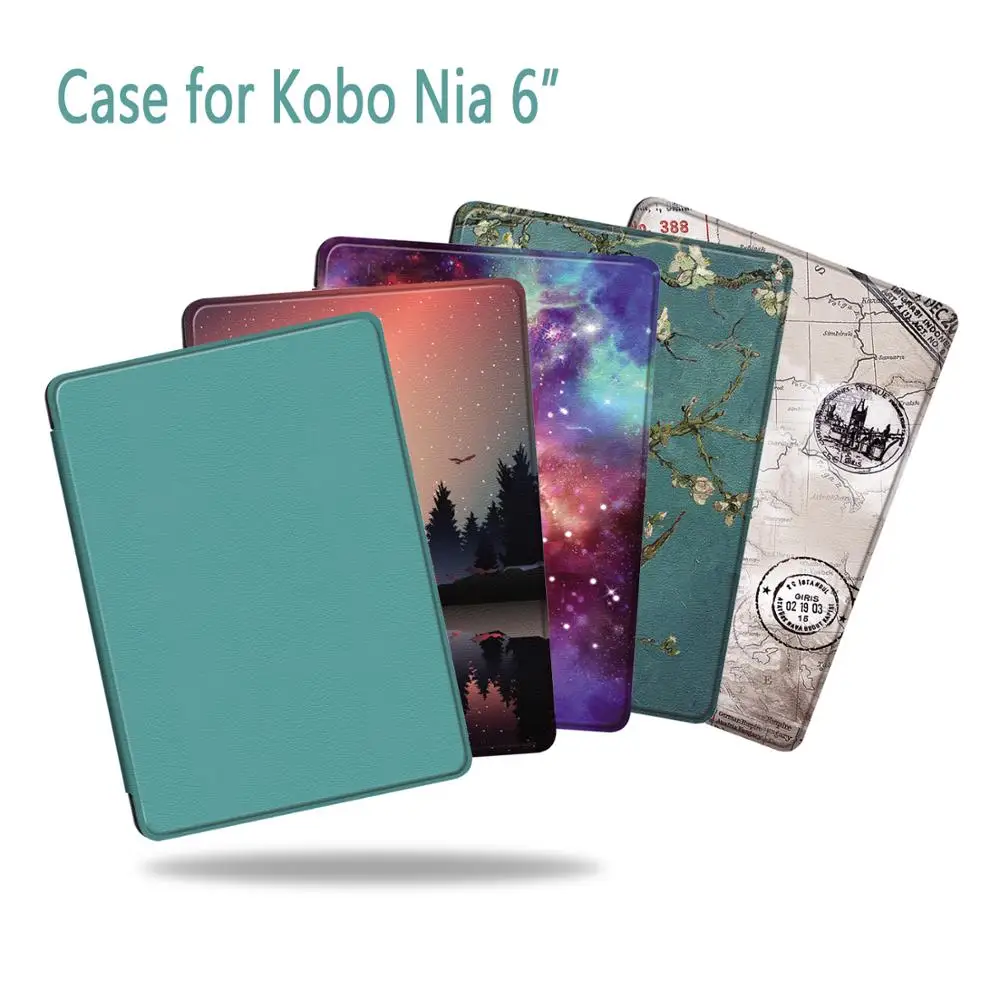 Ультратонкий чехол для Kobo nia 6 дюймов магнитный мягкий из ТПУ eReader с функцией