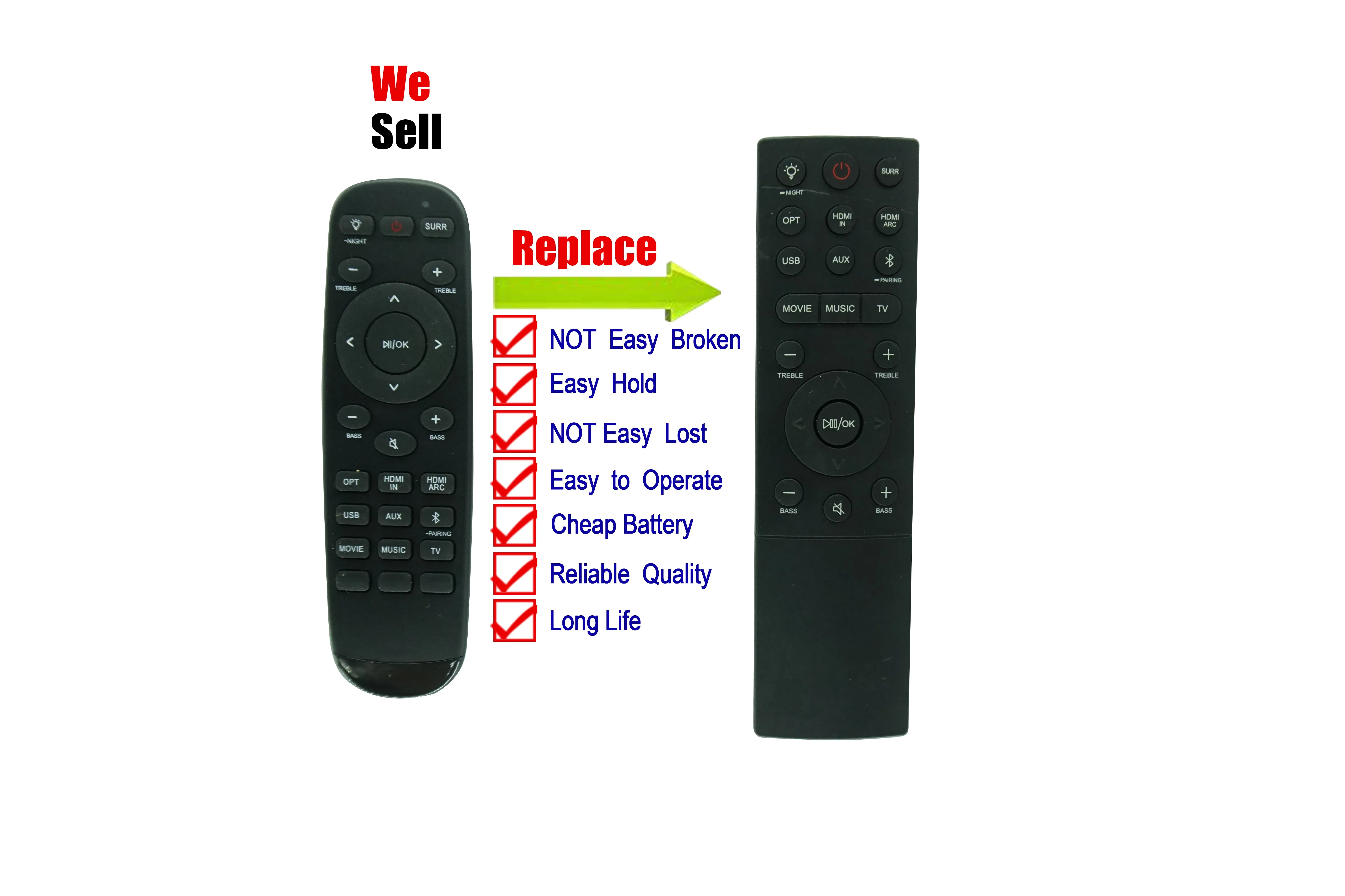 Remote Control For TCL Alto 8I TS8111 2.1 Channel Atmos Roku TV Ready Sound Bar Speaker