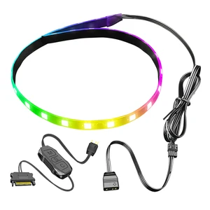 COOLMOON CM-LS40 5V ARGB PC Case LED Light Bar SATA 3PIN Desktop Computer Lamp Strip 40cm Motherboard RGB Decoration Accessory