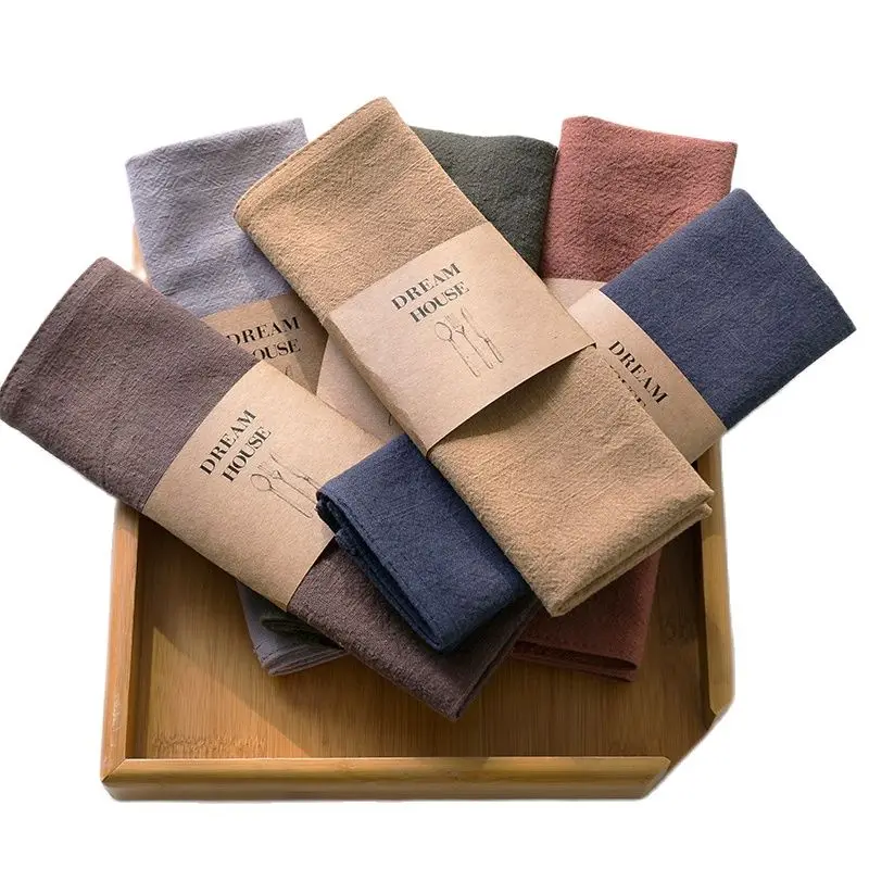 

Reusable Ramie Cotton Napkin,Kitchen Tableware Durable Flax Dinner Mat,Wedding Dining Table Decor,Eco-Friendly Cloth Placemats
