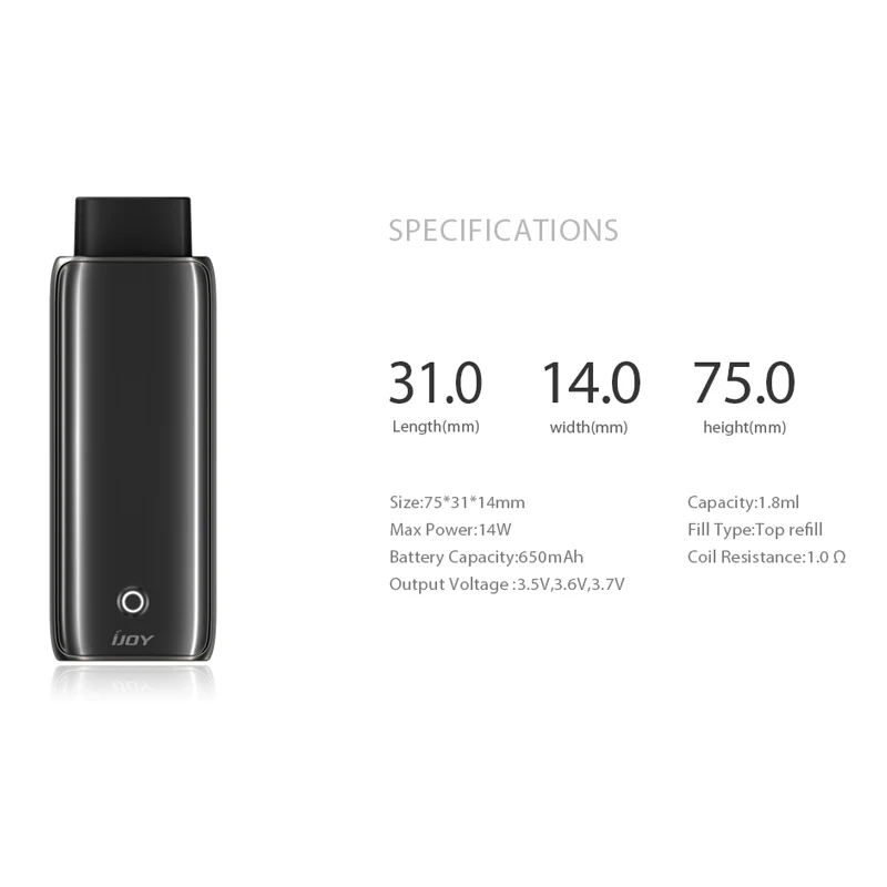 Набор для вейпа IJOY Нептун батарея 650 мАч с картриджем 1 8 мл VS набор Smoant Santi W01 |