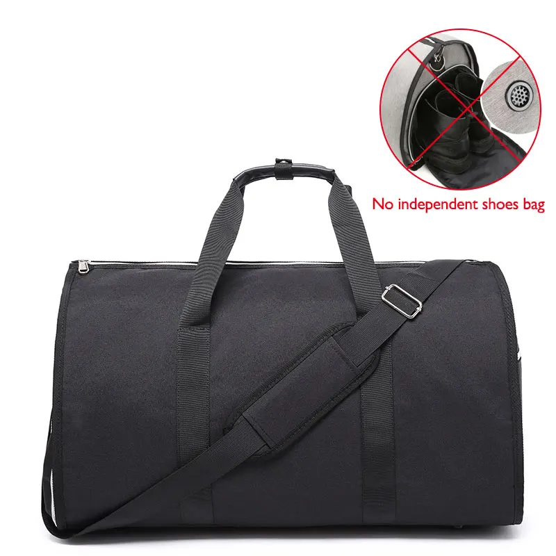 Blk (no shoe bag) OZUKO, Большая вместительная мужская сумка для путешествий, многофункциональная сумка для хранения, ручная багажная сумка для путешествий, водонепроницаемая дорожная сумка с карманом для обуви - Цвет: Blk (no shoe bag)