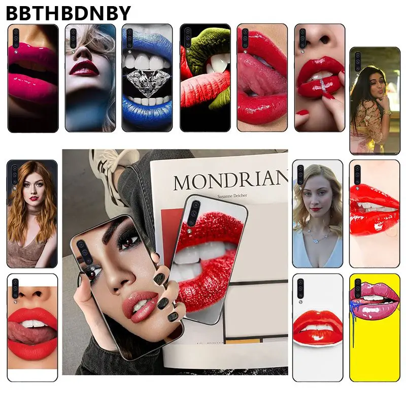 Чехол для телефона пикантные женские туфли с рисунком в виде губ Smart Cover Черная