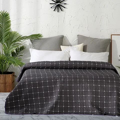 bedspread 2 Минималистичный стиль промытое шлифовальное покрывало 1 шт. набор Улучшенный полиэстер Фиби всесезонный Премиум покрывало король Queen78* 86" - Цвет: bedspread 2